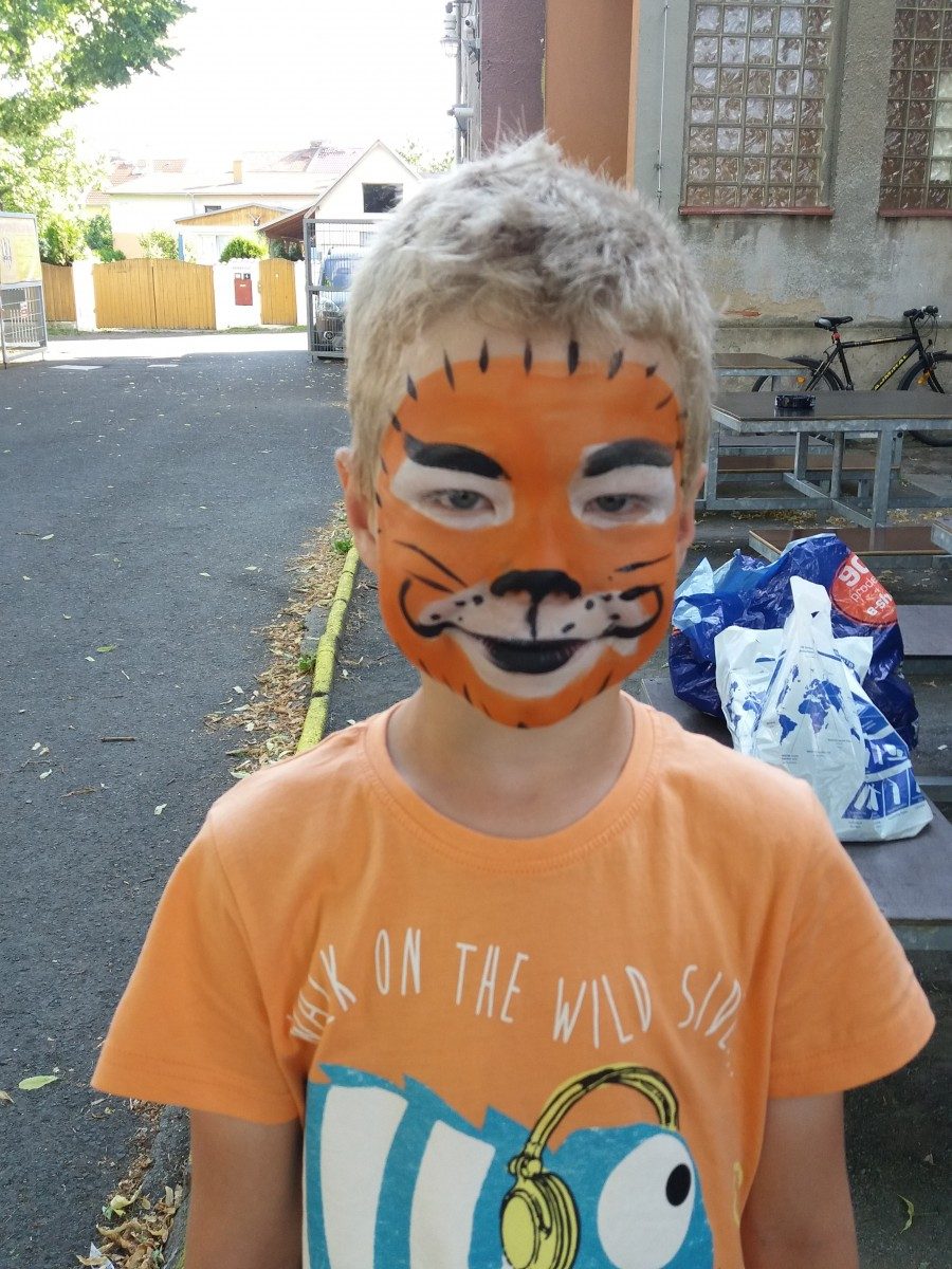 malování na obličej – facepainting – tygr